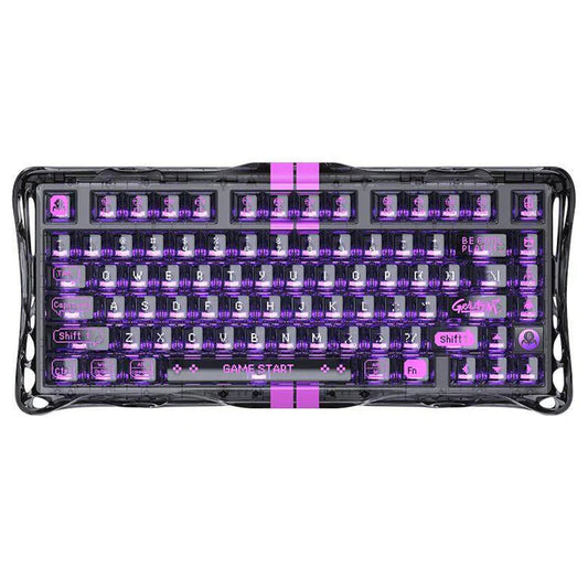 Transparent Black GravaStar Mercury V75 Lite 75% Hall Effect Magnetic Switch Gaming Keyboard on a white background