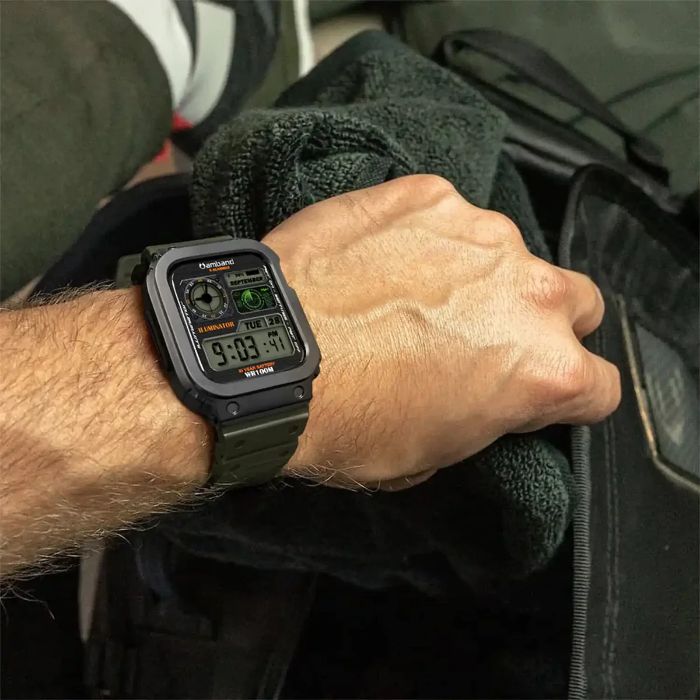 Shop and buy amBand Moving Fortress - Classic Series Stainless Steel Case TPU Band for Apple Watch Series 9/8/7| Casefactorie® online with great deals and sales prices with fast and safe shipping. Casefactorie is the largest Singapore official authorised retailer for the largest collection of mobile premium accessories.
