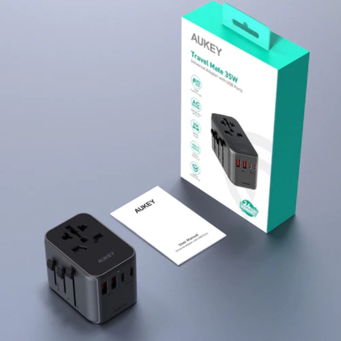Shop and buy AUKEY PA-TA07 35W PD Universal Travel Adapter charge 5 devices UK/US/EU/AU Plug Power Delivery| Casefactorie® online with great deals and sales prices with fast and safe shipping. Casefactorie is the largest Singapore official authorised retailer for the largest collection of mobile premium accessories.
