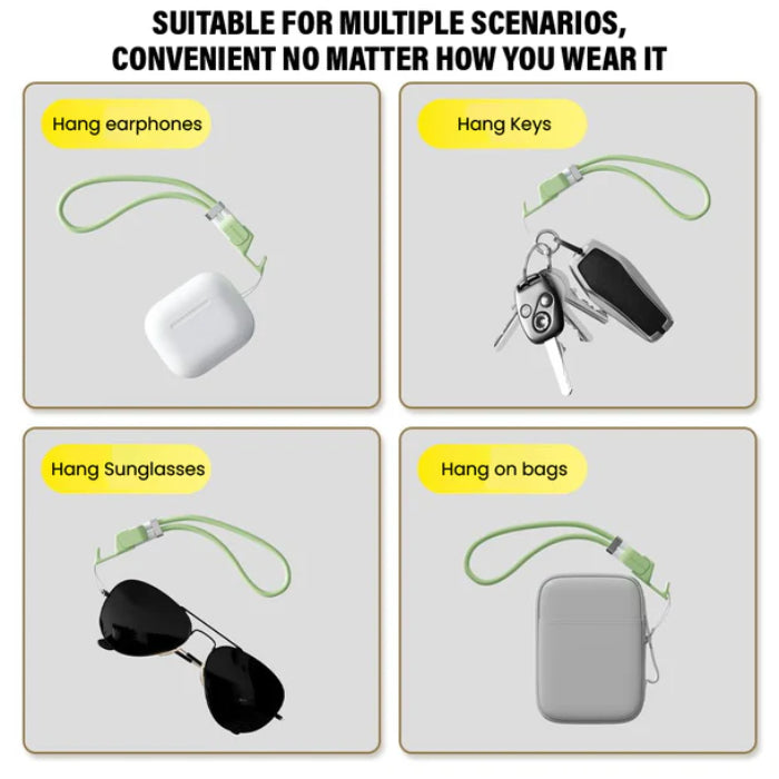 BASEMO 65W 3-in-1 Multifunctional Mobile Phone Lanyard Cable