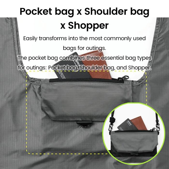 Shop and buy Bitplay Foldable 2-Way Bag CORDURA Fabric Essential Pouch Tote Shopping Bag Stylish Durability and Lightweight| Casefactorie® online with great deals and sales prices with fast and safe shipping. Casefactorie is the largest Singapore official authorised retailer for the largest collection of mobile premium accessories.