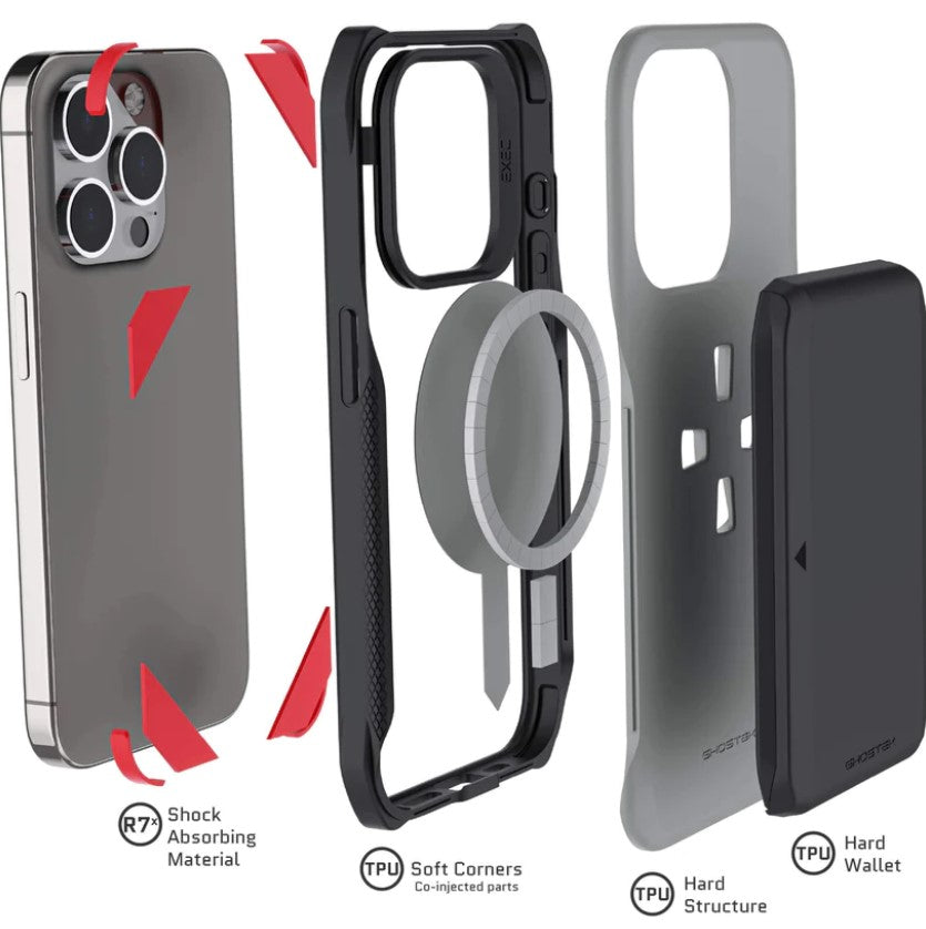 Shop and buy Ghostek Exec 6 Magnetic Wallet Cardholder Case iPhone 15 Pro Max (2023) Shockproof Holds 3 Cards| Casefactorie® online with great deals and sales prices with fast and safe shipping. Casefactorie is the largest Singapore official authorised retailer for the largest collection of mobile premium accessories.