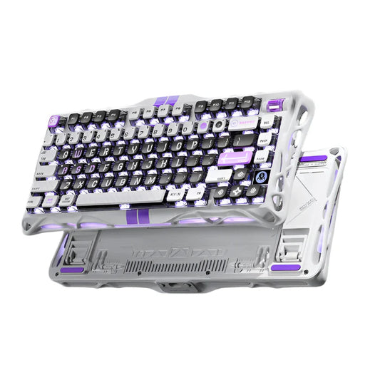 Mecha Gray GravaStar Mercury V75 75% Hall Effect Magnetic Switch Gaming Keyboard on a white background