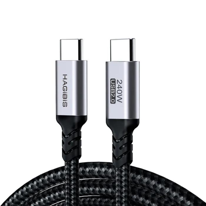 Shop and buy HAGIBIS UC2 240W USB2.0 Type-C Fast Charging Cable High Transfer Speed Built-in E-marker Chip Nylon Braided Cable| Casefactorie® online with great deals and sales prices with fast and safe shipping. Casefactorie is the largest Singapore official authorised retailer for the largest collection of mobile premium accessories.