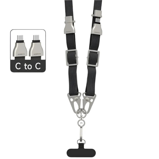 HAGIBIS GS300 60W Universal Phone Lanyard Cable C to C PD Fast Charging Data Transfer