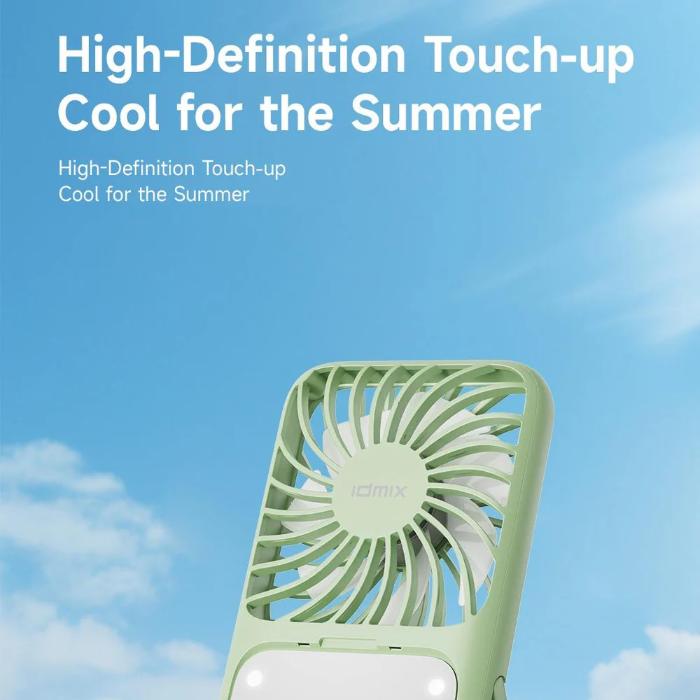 Shop and buy IDMIX F6 Portable Handheld Makeup Mirror Fan 1800mAh| Casefactorie® online with great deals and sales prices with fast and safe shipping. Casefactorie is the largest Singapore official authorised retailer for the largest collection of mobile premium accessories.