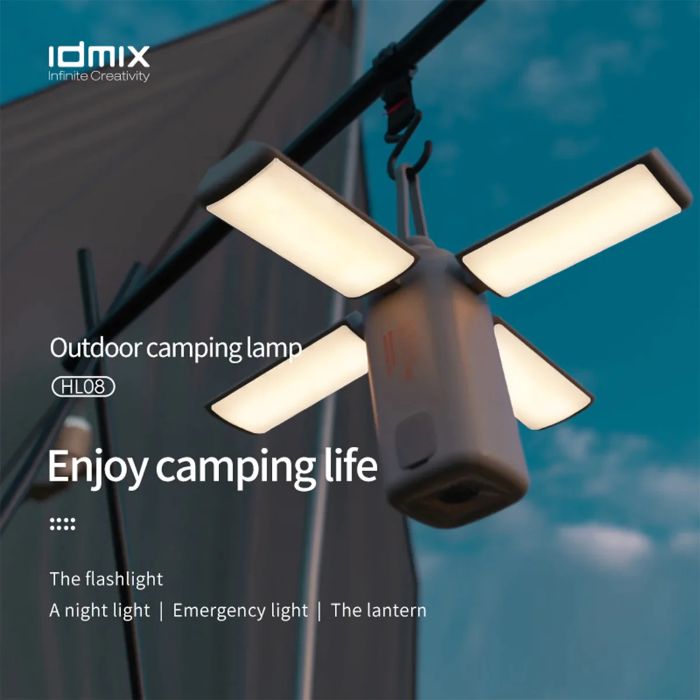 Shop and buy IDMIX Outdoor Camping Lights with 8000mAh Battery Flashlight/night light/emergency light| Casefactorie® online with great deals and sales prices with fast and safe shipping. Casefactorie is the largest Singapore official authorised retailer for the largest collection of mobile premium accessories.