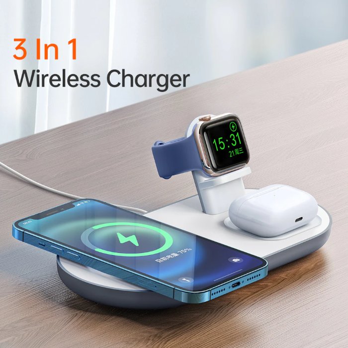 Shop and buy Mcdodo Spaceship Series 3-in-1 Wireless Charger Pro 15W Use for USB-C Apple Watch Charger| Casefactorie® online with great deals and sales prices with fast and safe shipping. Casefactorie is the largest Singapore official authorised retailer for the largest collection of mobile premium accessories.