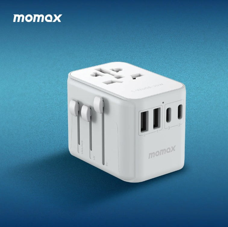 Shop and buy Momax UA9 1-WORLD PD 35W 5-Port + AC Travel Adapter Built-in JP/US, AU, EU, UK sockets charge 6 devices| Casefactorie® online with great deals and sales prices with fast and safe shipping. Casefactorie is the largest Singapore official authorised retailer for the largest collection of mobile premium accessories .