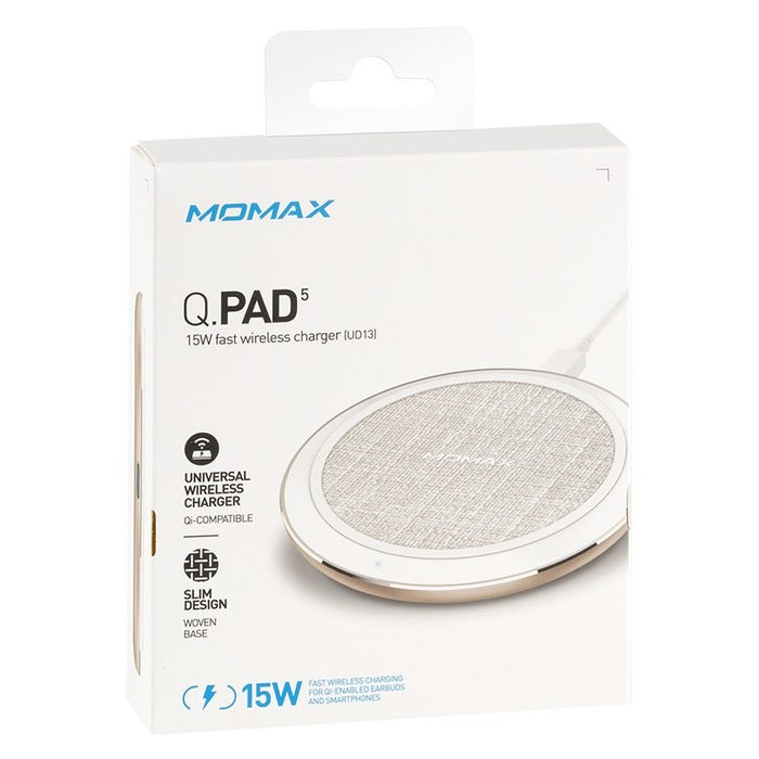 Shop and buy Momax UD13 Q.Pad 5 15W Fast Wireless Charger intelligent temperature control system low current mode| Casefactorie® online with great deals and sales prices with fast and safe shipping. Casefactorie is the largest Singapore official authorised retailer for the largest collection of mobile premium accessories .