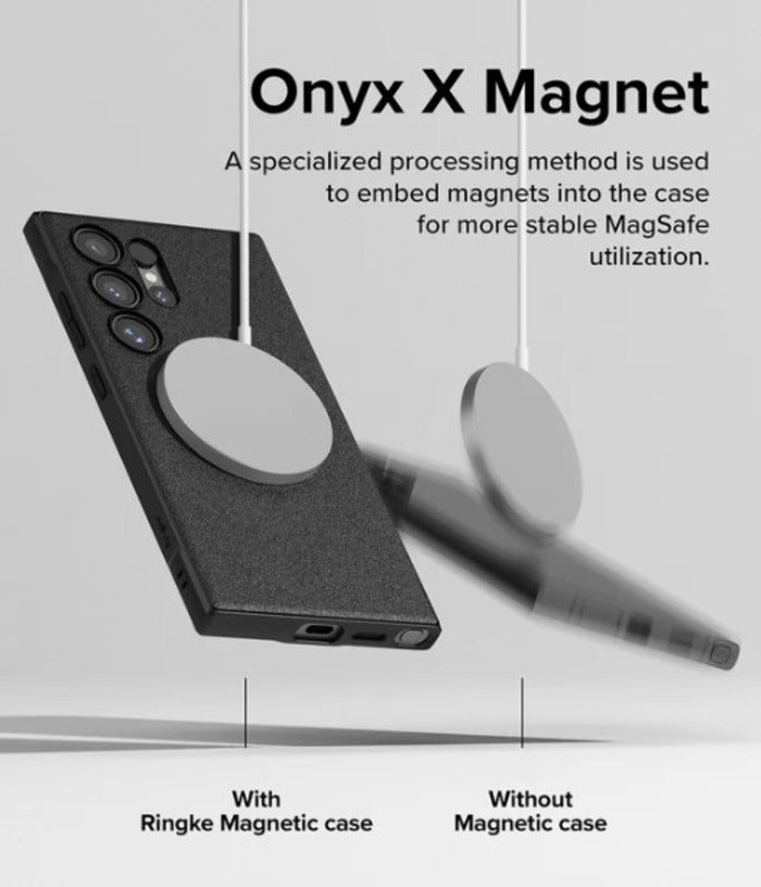 Shop and buy Ringke Onyx Magnetic Case Samsung Galaxy S24 Ultra (2024) Shockproof Unique, distrinctive texture| Casefactorie® online with great deals and sales prices with fast and safe shipping. Casefactorie is the largest Singapore official authorised retailer for the largest collection of mobile premium accessories.