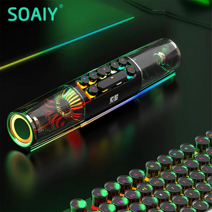Shop and buy SOAIY SH19S Gaming-Grade Bluetooth Speaker Transparent plexiglass Steampunk buttons Wireless subwoofer| Casefactorie® online with great deals and sales prices with fast and safe shipping. Casefactorie is the largest Singapore official authorised retailer for the largest collection of mobile premium accessories.