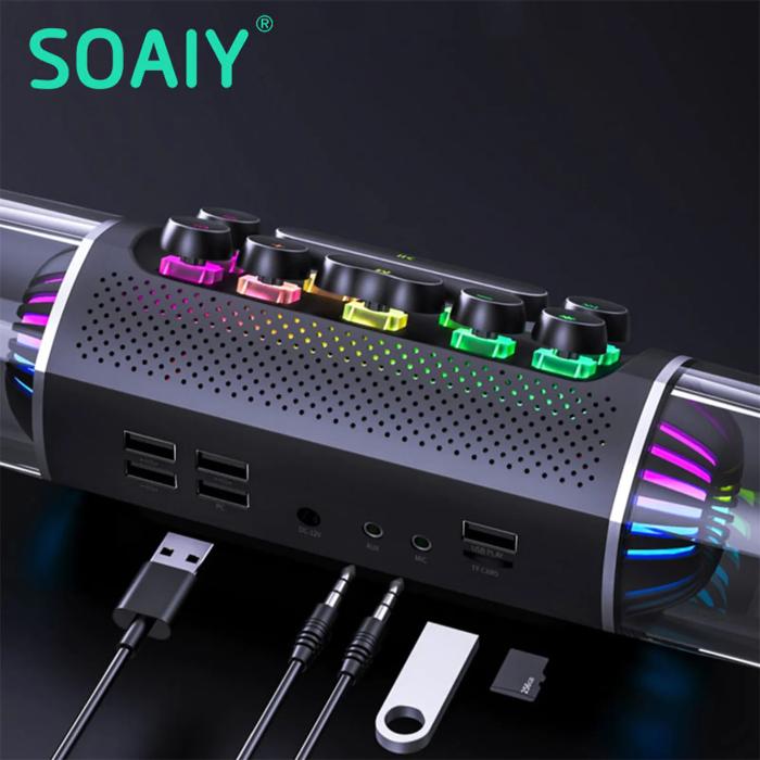 Shop and buy SOAIY SH19S Gaming-Grade Bluetooth Speaker Transparent plexiglass Steampunk buttons Wireless subwoofer| Casefactorie® online with great deals and sales prices with fast and safe shipping. Casefactorie is the largest Singapore official authorised retailer for the largest collection of mobile premium accessories.