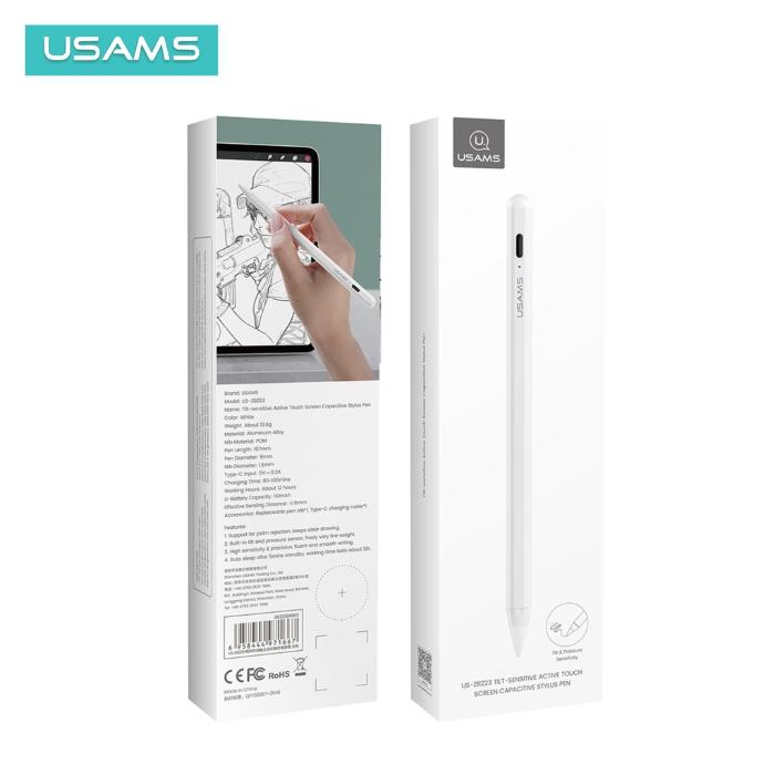 Shop and buy USAMS ZB223 Tilt-sensitive Active Touch Screen Capacitive Stylus Pen for iPad palm rejection| Casefactorie® online with great deals and sales prices with fast and safe shipping. Casefactorie is the largest Singapore official authorised retailer for the largest collection of mobile premium accessories.