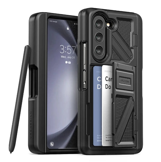 Shop and buy VRS Design Terra Guard Ultimate Go S Case for Samsung Galaxy Z Fold 5 (2023) Card Holder Wallet| Casefactorie® online with great deals and sales prices with fast and safe shipping. Casefactorie is the largest Singapore official authorised retailer for the largest collection of mobile premium accessories.