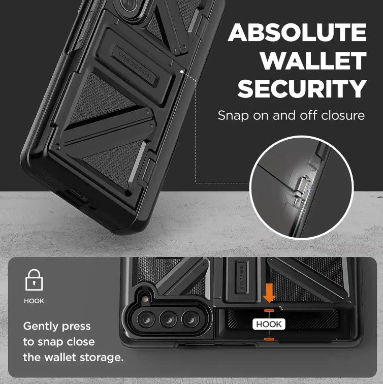 Shop and buy VRS Design Terra Guard Ultimate Go S Case for Samsung Galaxy Z Fold 5 (2023) Card Holder Wallet| Casefactorie® online with great deals and sales prices with fast and safe shipping. Casefactorie is the largest Singapore official authorised retailer for the largest collection of mobile premium accessories.