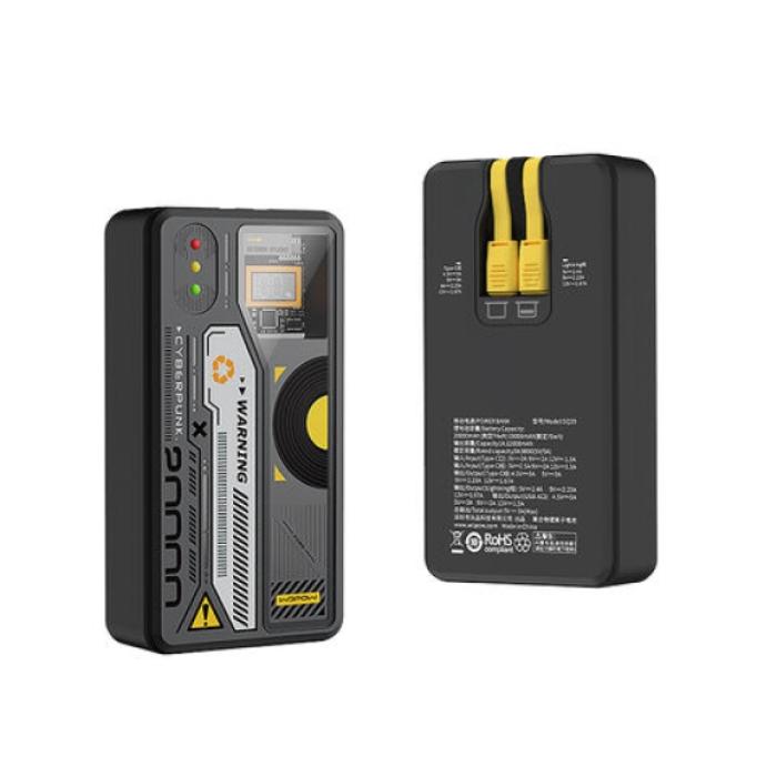 Shop and buy WOPOW SQ28 10000mah PD 22.5W Cyberpunk Fast Charging Power Bank with Lightning & Type-C Cable| Casefactorie® online with great deals and sales prices with fast and safe shipping. Casefactorie is the largest Singapore official authorised retailer for the largest collection of mobile premium accessories.