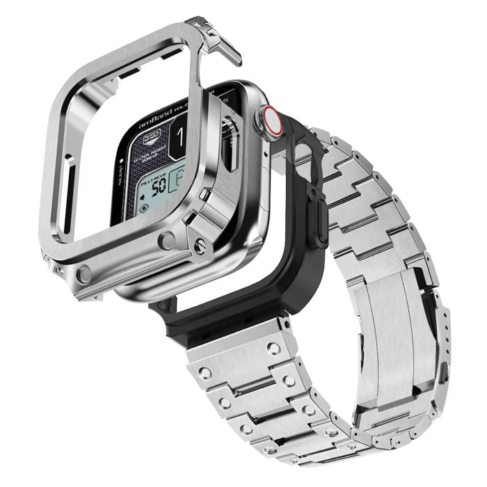 Shop and buy amBand Moving Fortress - Pro Series Stainless Steel Case with Band for Apple Watch Series 9/8/7| Casefactorie® online with great deals and sales prices with fast and safe shipping. Casefactorie is the largest Singapore official authorised retailer for the largest collection of mobile premium accessories.