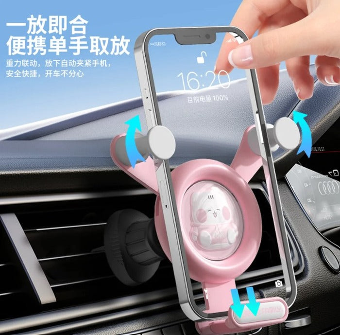 Shop and buy iCarer Family® Cute Doll Gravity Car Phone Holder Compatible with 4-7 inch mobile phones Air Vent | Casefactorie® online with great deals and sales prices with fast and safe shipping. Casefactorie is the largest Singapore official authorised retailer for the largest collection of mobile premium accessories.