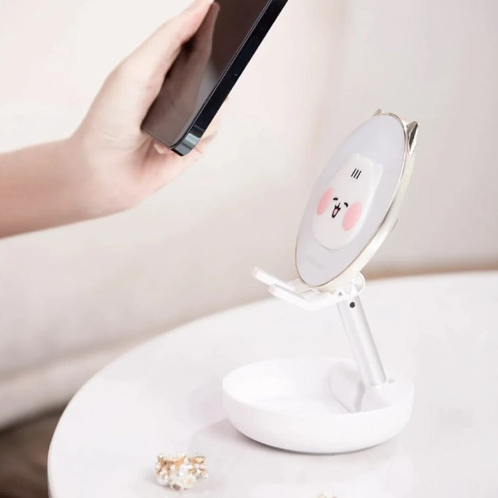 Shop and buy iCarer Family® TOFU Make-Up Mirror And Folding Phone Holder- (Electroplating Version) adjustable| Casefactorie® online with great deals and sales prices with fast and safe shipping. Casefactorie is the largest Singapore official authorised retailer for the largest collection of mobile premium accessories.