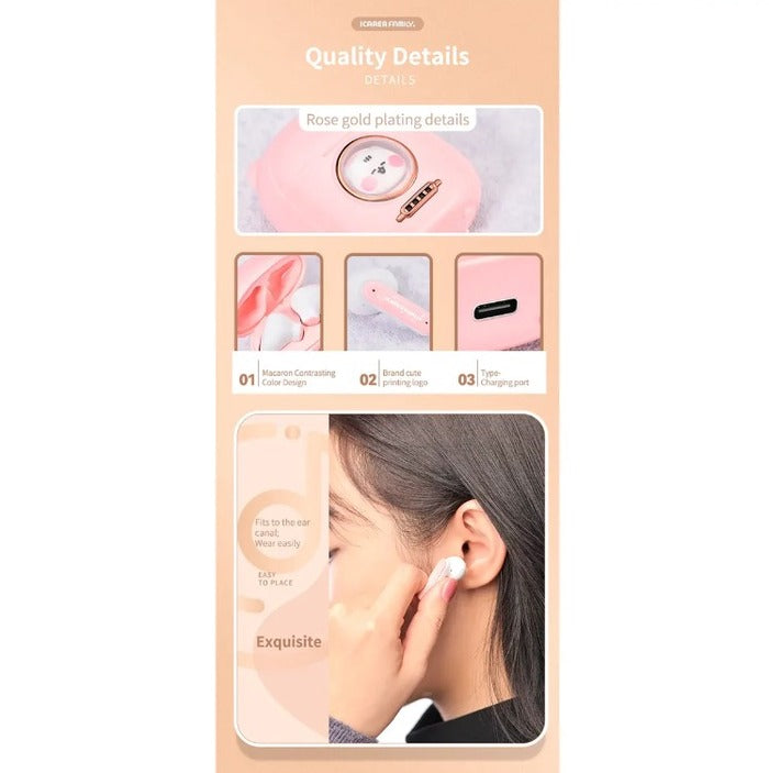 Shop and buy iCarer Family® TWS Bluetooth Earphone (Cat Animal Cartoon Shape) Deep noise reduction HD Audio Decoding| Casefactorie® online with great deals and sales prices with fast and safe shipping. Casefactorie is the largest Singapore official authorised retailer for the largest collection of mobile premium accessories.