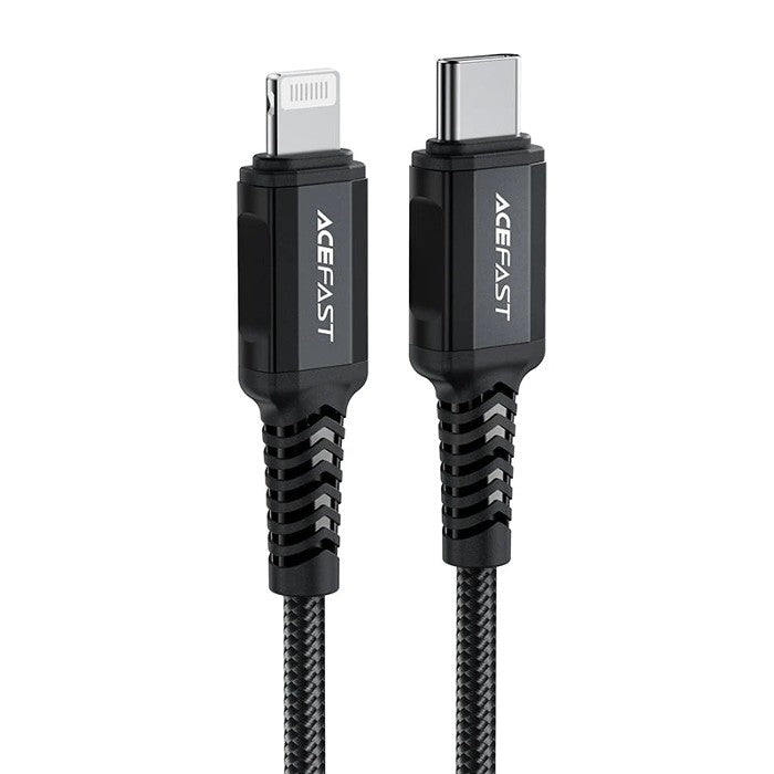 Shop and buy ACEFAST C4-01 USB-C to Lightning Aluminum Alloy Charging Data Cable 30W fast charge Current up to 3A| Casefactorie® online with great deals and sales prices with fast and safe shipping. Casefactorie is the largest Singapore official authorised retailer for the largest collection of mobile premium accessories.