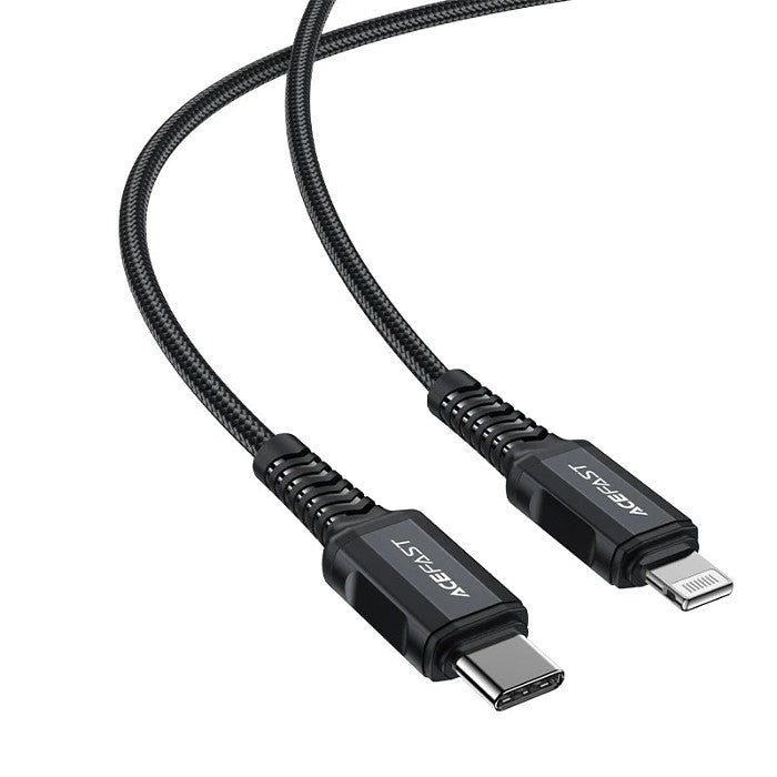 Shop and buy ACEFAST C4-01 USB-C to Lightning Aluminum Alloy Charging Data Cable 30W fast charge Current up to 3A| Casefactorie® online with great deals and sales prices with fast and safe shipping. Casefactorie is the largest Singapore official authorised retailer for the largest collection of mobile premium accessories.
