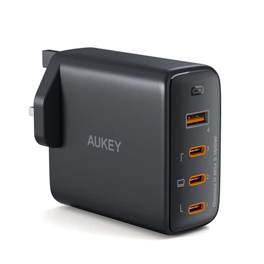 Shop and buy Aukey PA-B7S Omnia ll 100W 4-Port PD Wall Charger with GaN Power Technology High-Speed Charging| Casefactorie® online with great deals and sales prices with fast and safe shipping. Casefactorie is the largest Singapore official authorised retailer for the largest collection of mobile premium accessories.