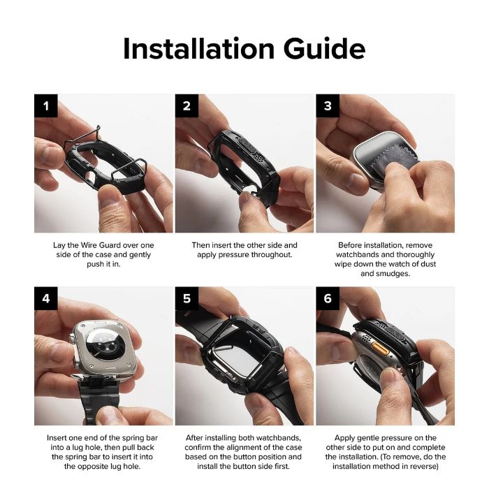 Shop and buy Ringke Fusion X Guard for Apple Watch Ultra 49mm with Wire Secure Attachment Full-cover design| Casefactorie® online with great deals and sales prices with fast and safe shipping. Casefactorie is the largest Singapore official authorised retailer for the largest collection of mobile premium accessories.