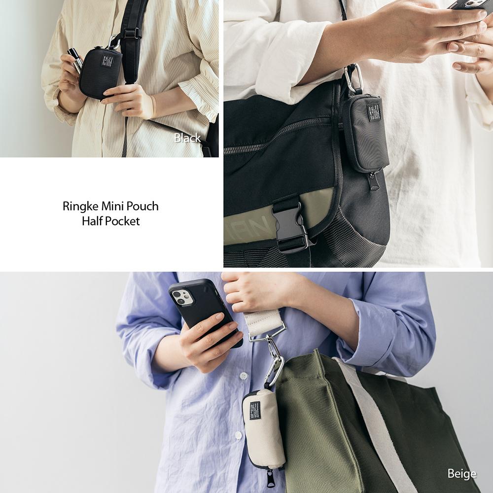 Shop and buy Ringke Mini Pouch with Half Pocket Safe storage carabiner and snap-button strap waterproof nylon textile| Casefactorie® online with great deals and sales prices with fast and safe shipping. Casefactorie is the largest Singapore official authorised retailer for the largest collection of mobile premium accessories.