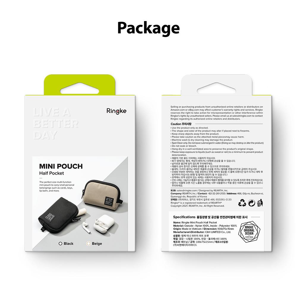 Shop and buy Ringke Mini Pouch with Half Pocket Safe storage carabiner and snap-button strap waterproof nylon textile| Casefactorie® online with great deals and sales prices with fast and safe shipping. Casefactorie is the largest Singapore official authorised retailer for the largest collection of mobile premium accessories.