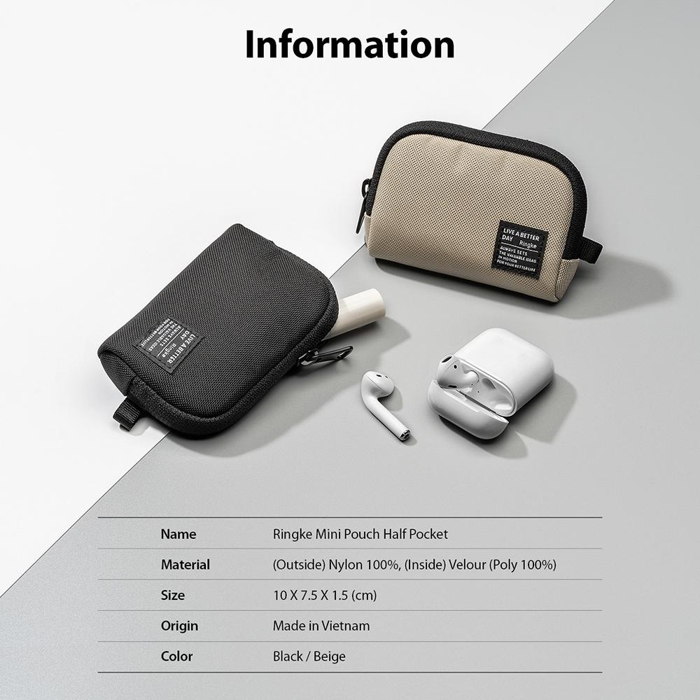 Shop and buy Ringke Mini Pouch with Half Pocket Safe storage carabiner and snap-button strap waterproof nylon textile| Casefactorie® online with great deals and sales prices with fast and safe shipping. Casefactorie is the largest Singapore official authorised retailer for the largest collection of mobile premium accessories.