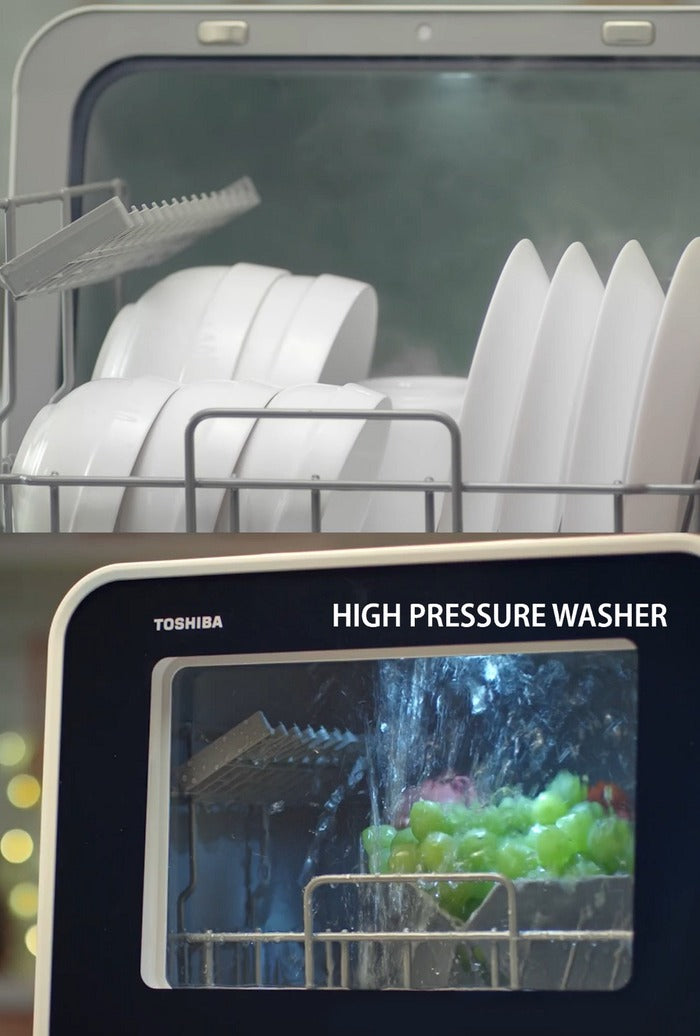 Shop and buy Toshiba DWS-22ASG(K) Multiple Purpose Portable Dishwasher 5L Glass Normal Fruit Intensive Rapid Eco Wash| Casefactorie® online with great deals and sales prices with fast and safe shipping. Casefactorie is the largest Singapore official authorised retailer for the largest collection of household and home care appliances.