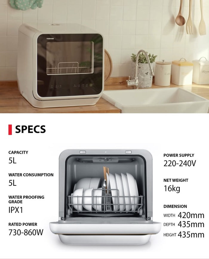 Shop and buy Toshiba DWS-22ASG(K) Multiple Purpose Portable Dishwasher 5L Glass Normal Fruit Intensive Rapid Eco Wash| Casefactorie® online with great deals and sales prices with fast and safe shipping. Casefactorie is the largest Singapore official authorised retailer for the largest collection of household and home care appliances.