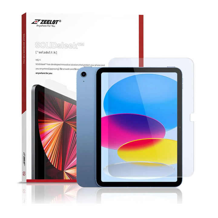 ZEELOT SOLIDsleek 2.5D Tempered Glass Screen Protector for iPad 10th Gen 10.9" (2022)