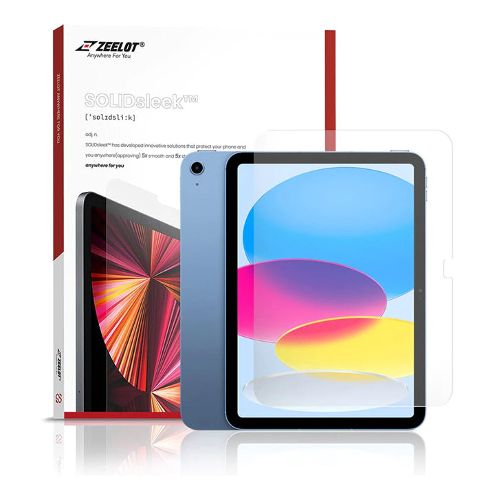 ZEELOT SOLIDsleek 2.5D Tempered Glass Screen Protector for iPad 10th Gen 10.9" (2022)