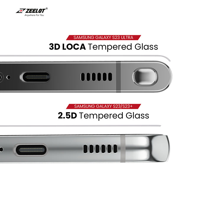 Shop and buy ZEELOT SOLIDsleek 3D LOCA Tempered Glass Screen Protector Samsung Galaxy S23 Ultra (2023) Clear| Casefactorie® online with great deals and sales prices with fast and safe shipping. Casefactorie is the largest Singapore official authorised retailer for the largest collection of mobile premium accessories.