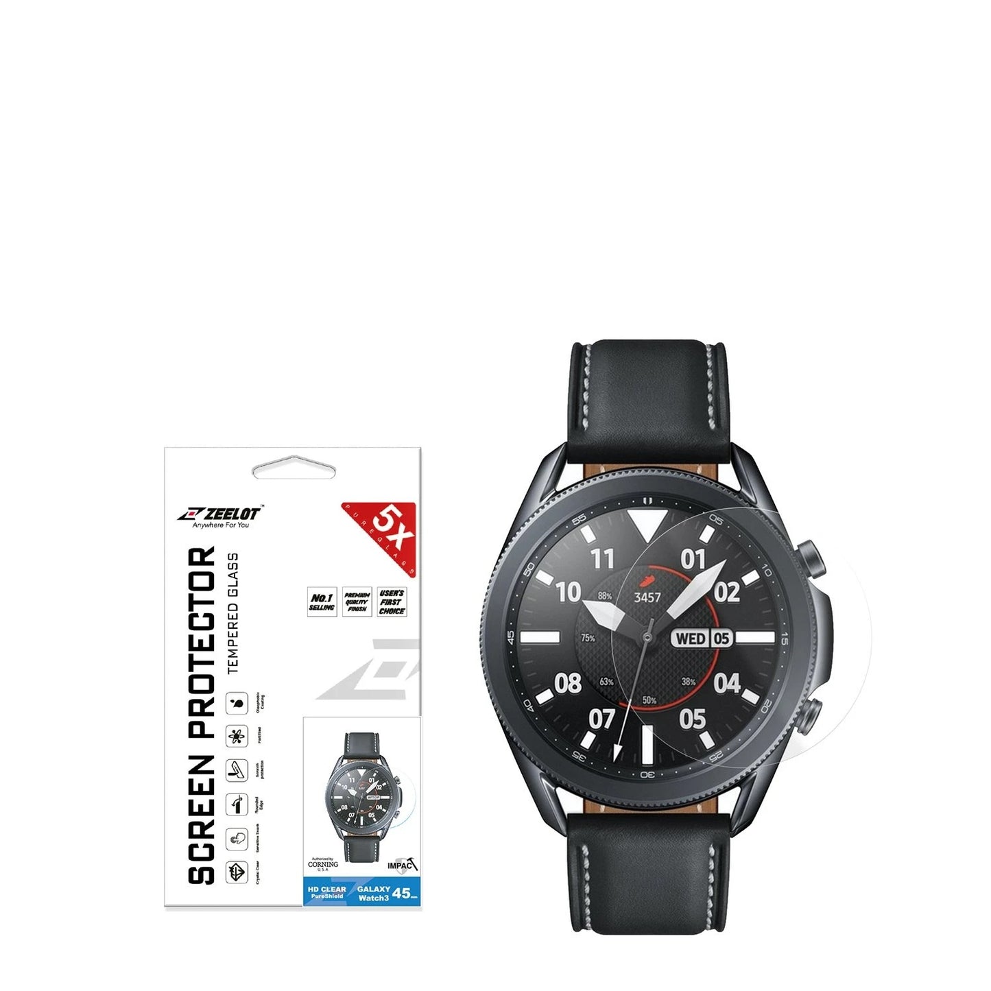 Shop and buy Zeelot PureShield Tempered Glass Screen Protector for Samsung Galaxy Watch3 (2020) 9H HD Clear| Casefactorie® online with great deals and sales prices with fast and safe shipping. Casefactorie is the largest Singapore official authorised retailer for the largest collection of mobile premium accessories.