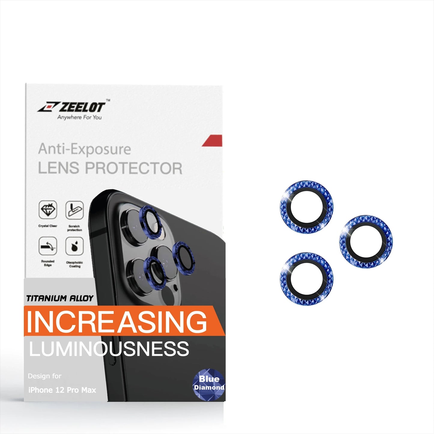 Shop and buy Zeelot Titanium Steel Diamond Design Corning Glass Camera Lens Protector iPhone 12 Pro Max (2020)| Casefactorie® online with great deals and sales prices with fast and safe shipping. Casefactorie is the largest Singapore official authorised retailer for the largest collection of mobile premium accessories.