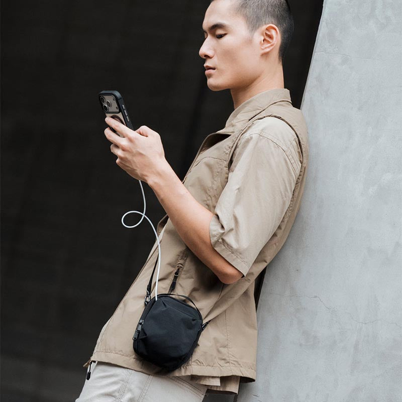 Bitplay Essential 0.5L Transit Pouch – Compact Water-Resistant Travel Sling with 3D Pocket & Multi-Organizer Compartments