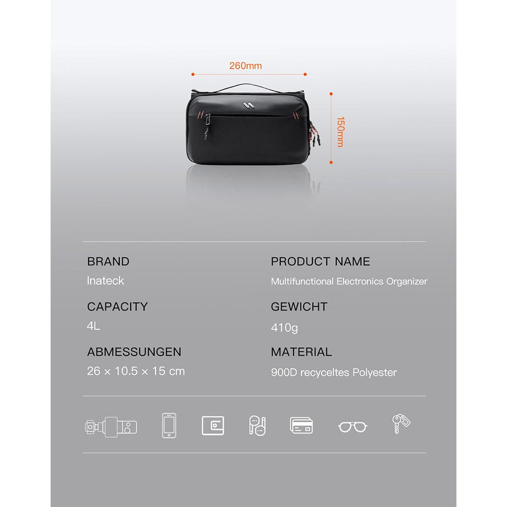 INATECK ABM34 Multifunctional Electronics Organizer, 4L