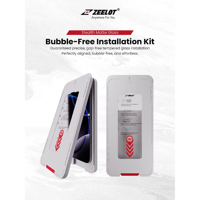 ZEELOT SOLIDsleek V2 (2.5D+) Tempered Glass Screen Protector for iPhone 17 Pro Max 6.9" (2025) with EasyFit Installation Kit