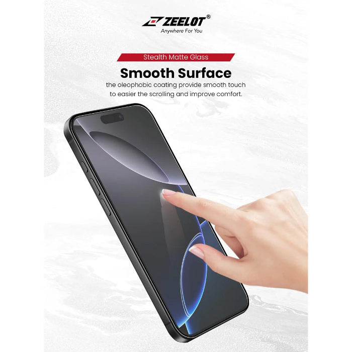 ZEELOT SOLIDsleek V2 (2.5D+) Tempered Glass Screen Protector for iPhone 17 Pro Max 6.9" (2025) with EasyFit Installation Kit