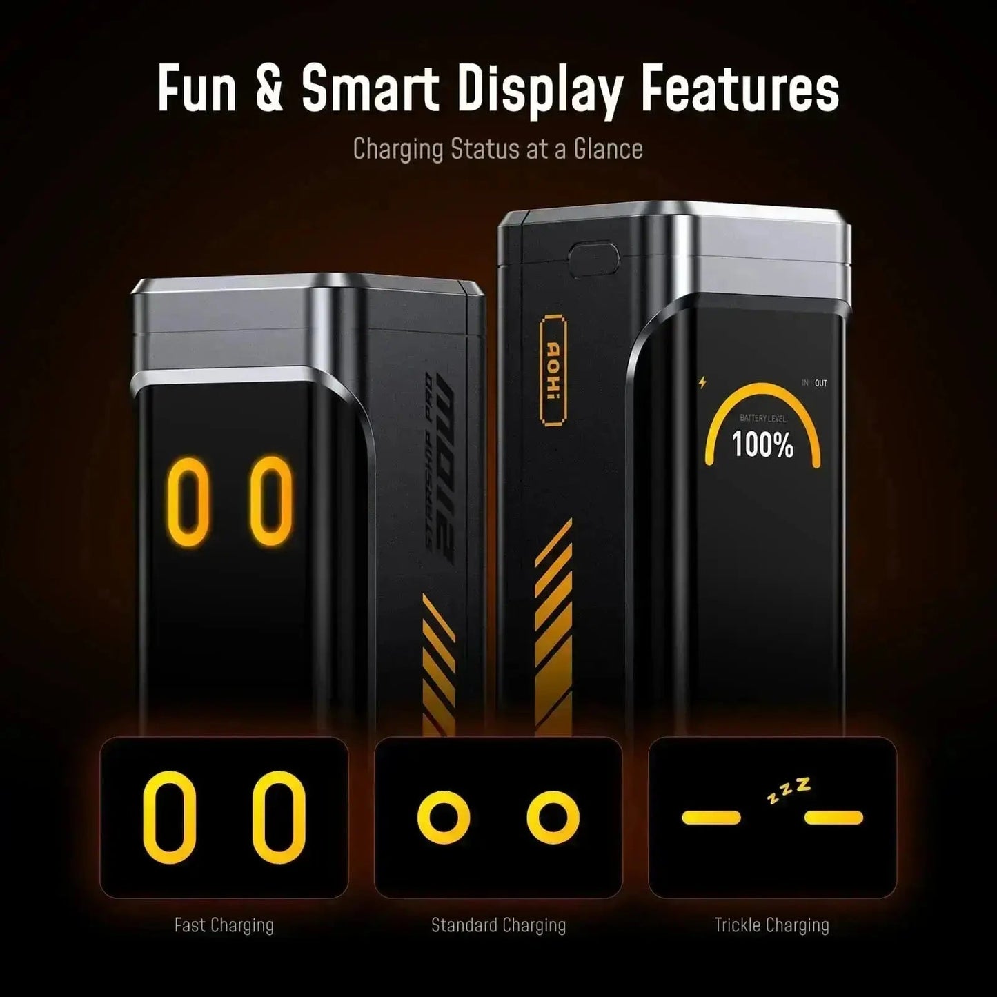 AOHI STARSHIP PRO 210W 10000mAh / 310W 20000mAh PD3.1 Power Bank Dual 140W USB-C Ports Fast Charging Portable Charger with Smart Display