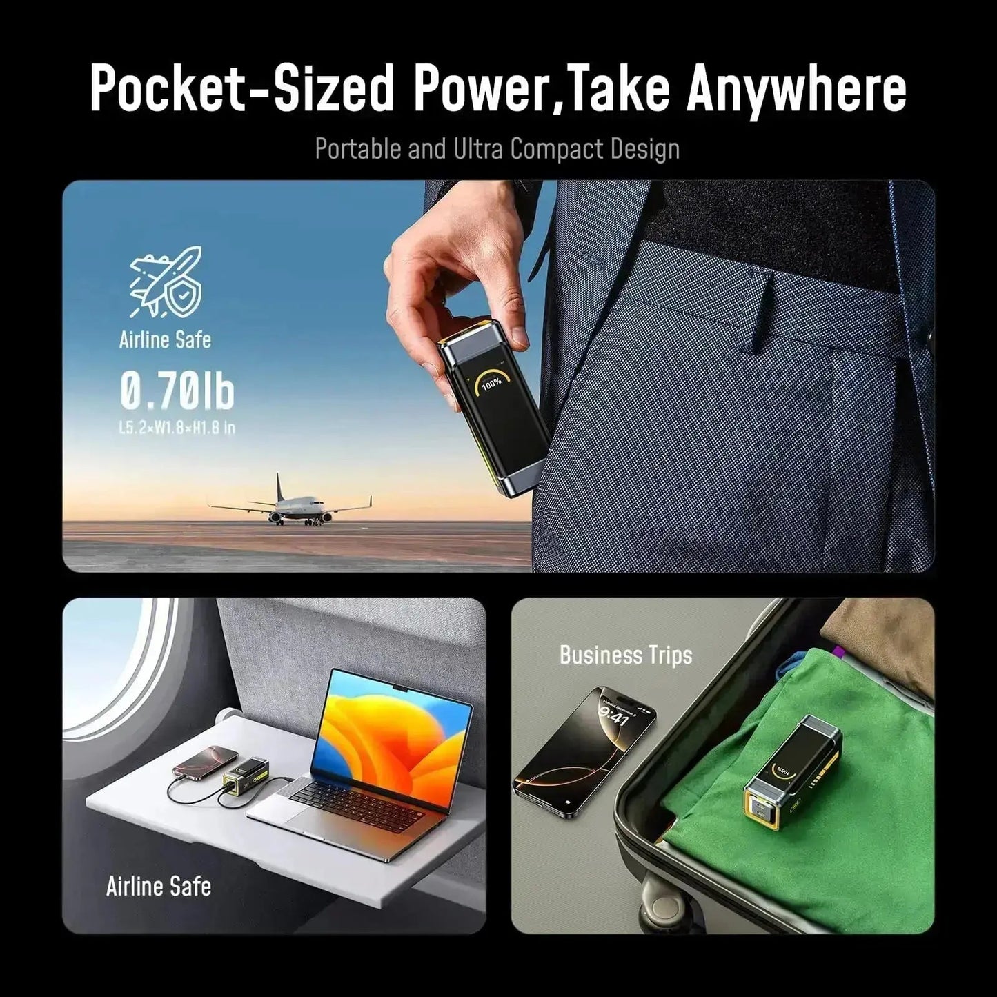 AOHI STARSHIP PRO 210W 10000mAh / 310W 20000mAh PD3.1 Power Bank Dual 140W USB-C Ports Fast Charging Portable Charger with Smart Display