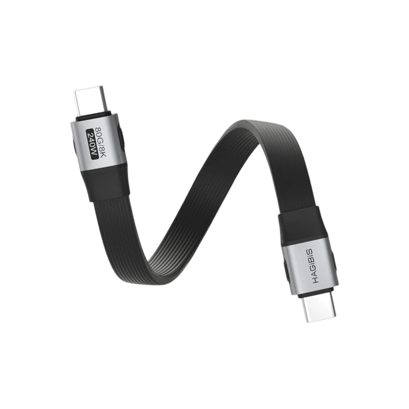 HAGIBIS UCD6 240W Type-C Full-Featured Cable 80Gbps 8K, 10cm