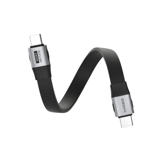 HAGIBIS UCD6 240W Type-C Full-Featured Cable 80Gbps 8K, 10cm