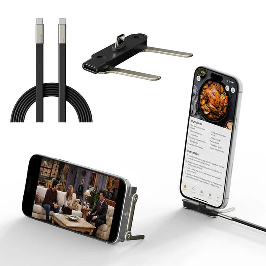 O2W Selection BASEMO X09C 240W C to C Folding Phone Stand Cable,1.5m