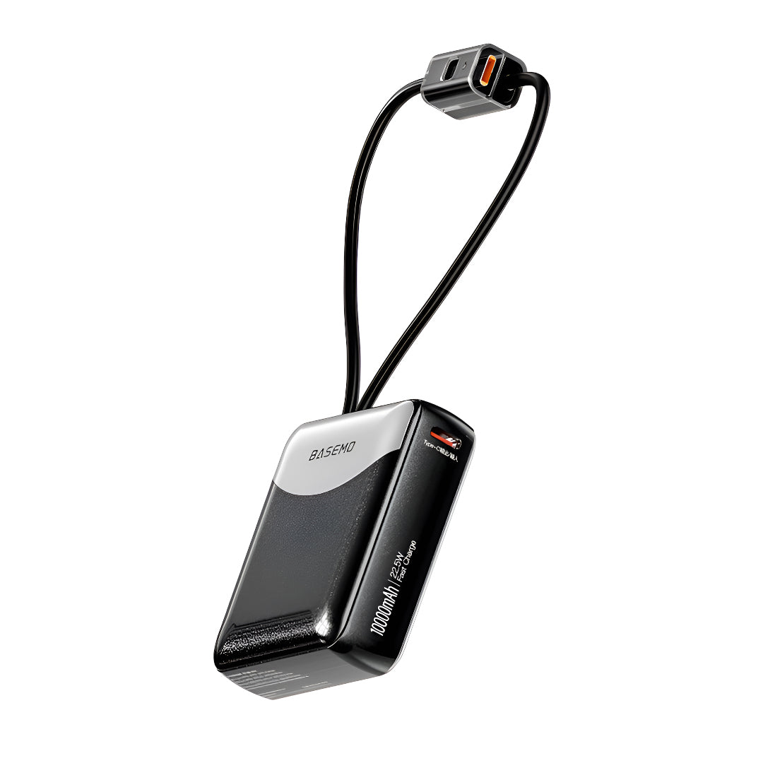 O2W Selection BASEMO DX03 22.5W Mini Powerbank With built-in Cable, 10000mAh, 170.5g