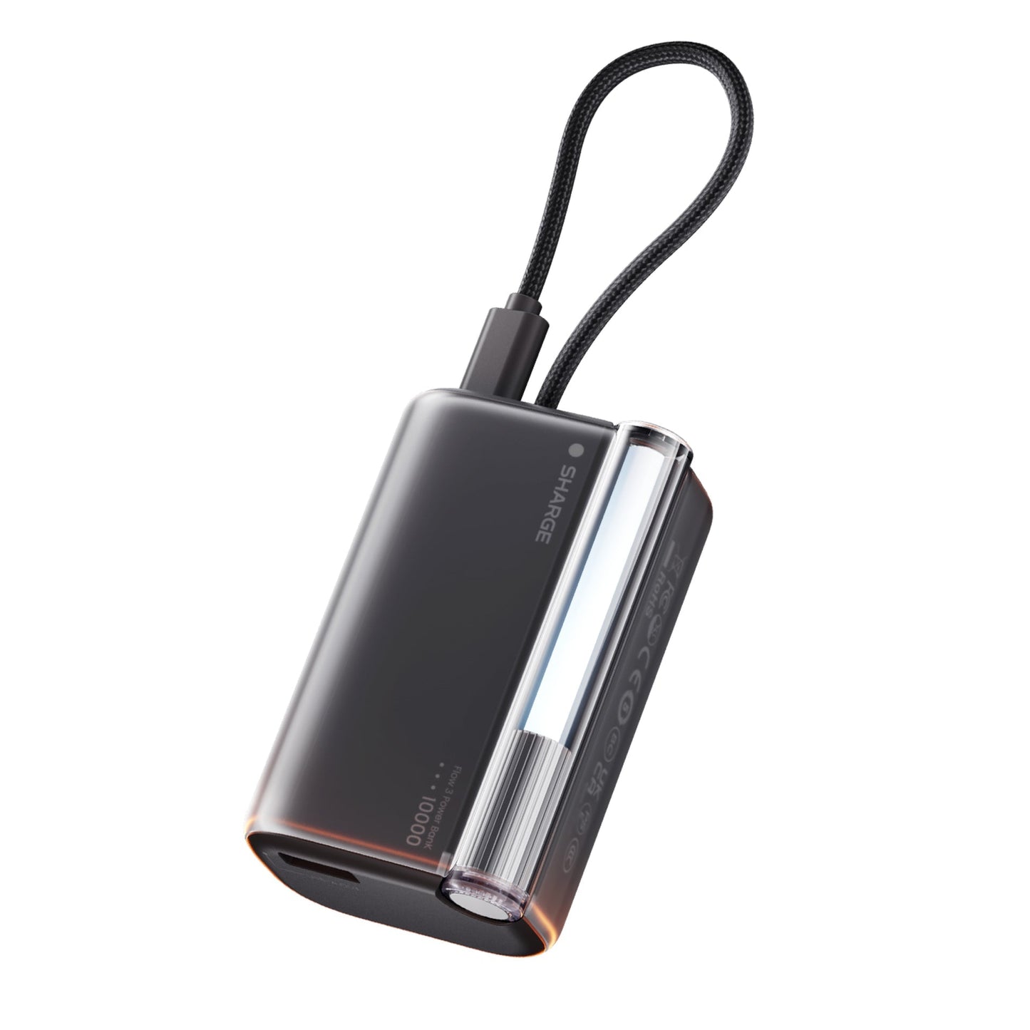 SHARGE Flow 3 45W Portable Power Bank with Built-in Cable,10000mAh